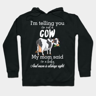 Great cow lady present idea for mamma Hoodie